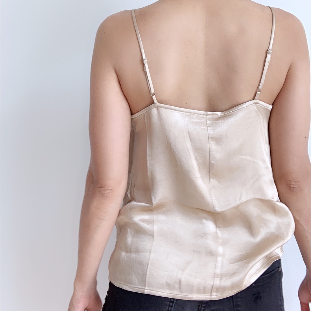 SATIN COWL NECK CAMI TOP - CHAMPAGNE - Picture 6 of 6